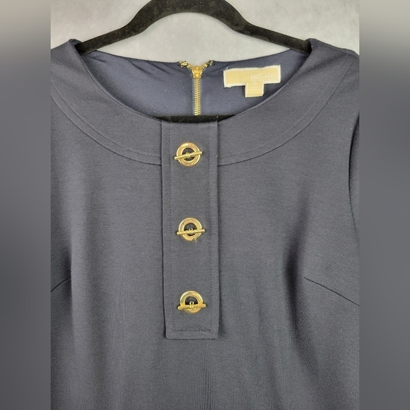 Michael Kors  Long sleeve Navy Blue thick material office Career Women's dress M - Picture 2 of 11